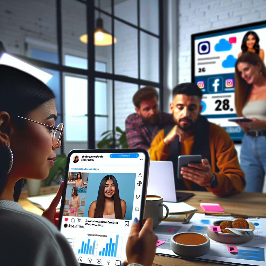 Una pequeña empresa colaborando con un microinflue